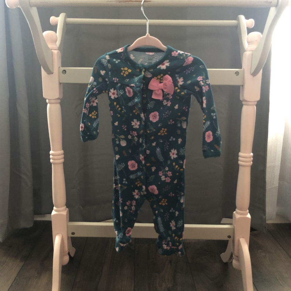 Green Floral Romper